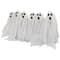 30" LED Lighted White Ghost Outdoor Halloween Lawn Stakes Set, 6ct.